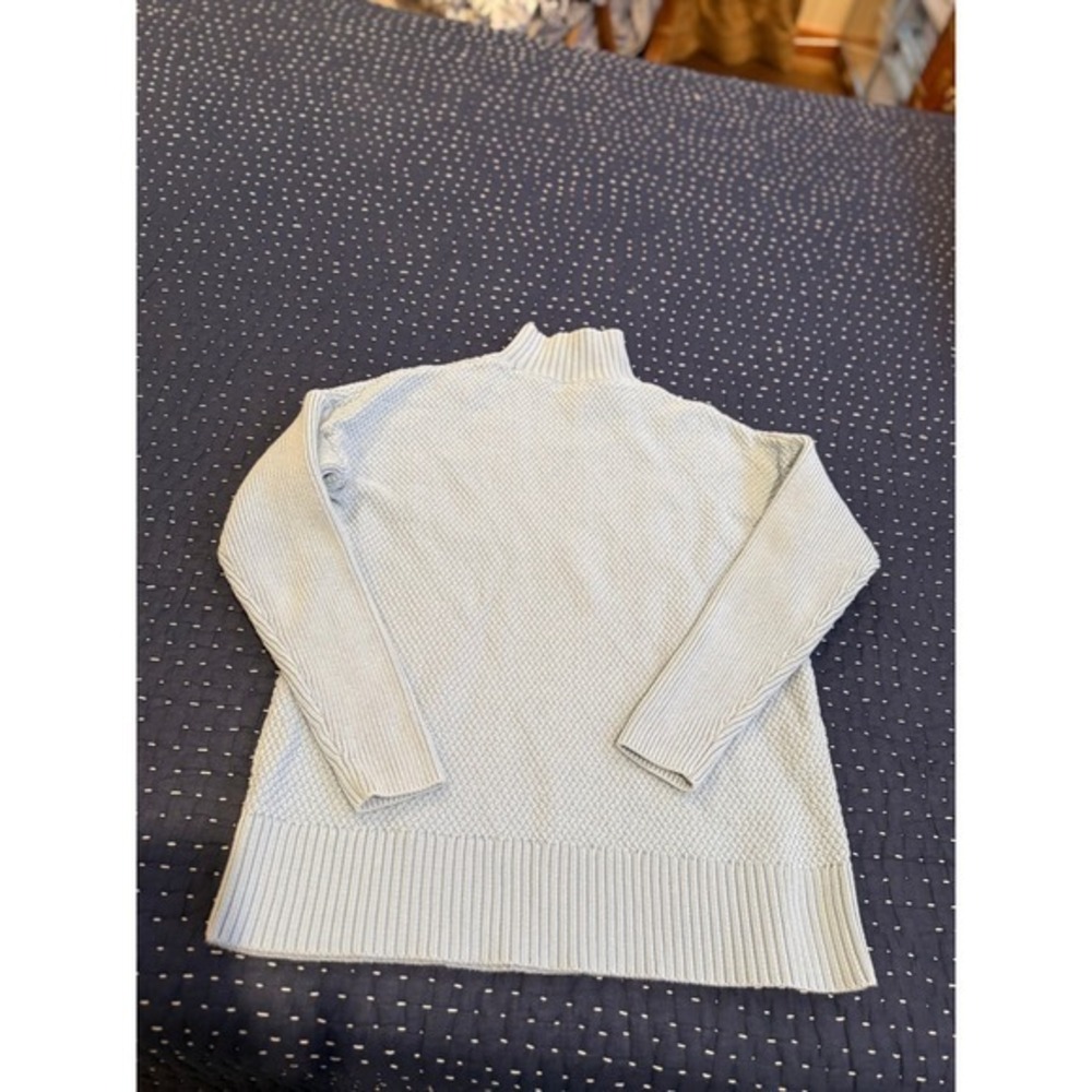 J.Crew Womens Ice Blue Cable Knit Oversize Sweater Size S Spring Easter - Picture 11 of 12